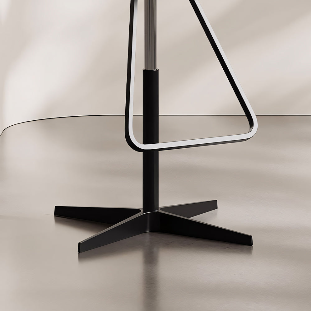 Modern Adjustable Swivel Bar Stool PU Leather Seat Height Adjustable Counter Stool with Metal Base 1 Piece