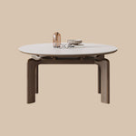 Load image into Gallery viewer, 50.7&quot; Versatile Transformable Dining Table in White and Wood

