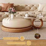 Load image into Gallery viewer, Round Artistic Coffee Table Sculptural Geometry Tiered Design Modern
