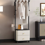 Load image into Gallery viewer, 71.37&#39;&#39; Coat Rack with Storage Drawers Modern Multifunctional Organizer  Space-Saving Design Smooth Mobility
