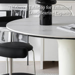 Load image into Gallery viewer, 47.2&quot; Modern Round Dining Table White Stone Top and Fiberglass Base
