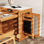 Load image into Gallery viewer, 73&#39;&#39; Murphy Fold-Out Dining Table with Sintered Stone Top | Space-Saving
