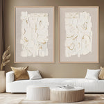 Load image into Gallery viewer, Wabi-sabi handmade series, textured layers with golden accents, creating serene natural elegance.
