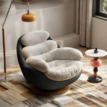 Load image into Gallery viewer, Modern Swivel Lounge Chair with Plush Cushions and Wooden Base
