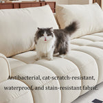 Load image into Gallery viewer, Modern Channel-Tufted Snow Velvet Sofa with Latex Cushioning
