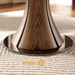 Load image into Gallery viewer, Modern Round Dining Table Scratch-Resistant Surface and Wooden Creative Base Perfect for 4-6 People
