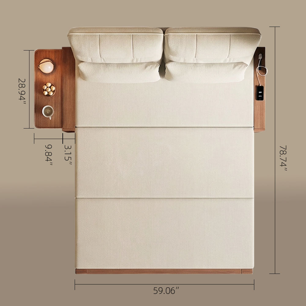Modern Folding Sofa Bed Convertible Sofa Bed with Wooden Frame for Multi-Functional Living Spaces