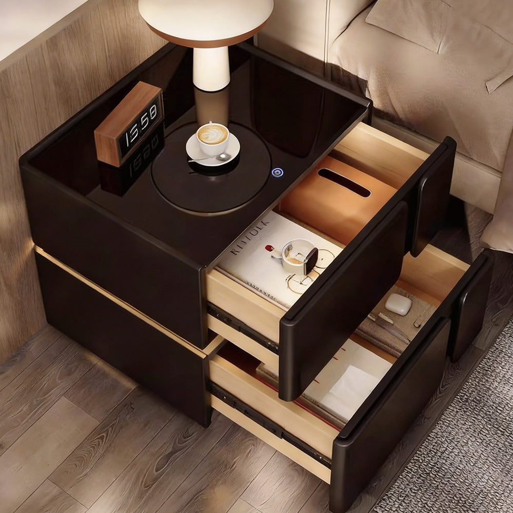 Smart Nightstand with Wireless Charging USB Ports & Motion Sensor Light