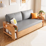 Load image into Gallery viewer, Solid Wood Sofa Bed Charging Function Storage Drawer Modern Minimalist
