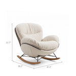 Load image into Gallery viewer, Cloud-Like Rocking Accent Chair with Soft Cushioning and Wooden Runners
