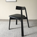 Load image into Gallery viewer, 2PCS Dining Chair Modern Solid Wood Structure PU Leather Upholstery Comfortable Seating
