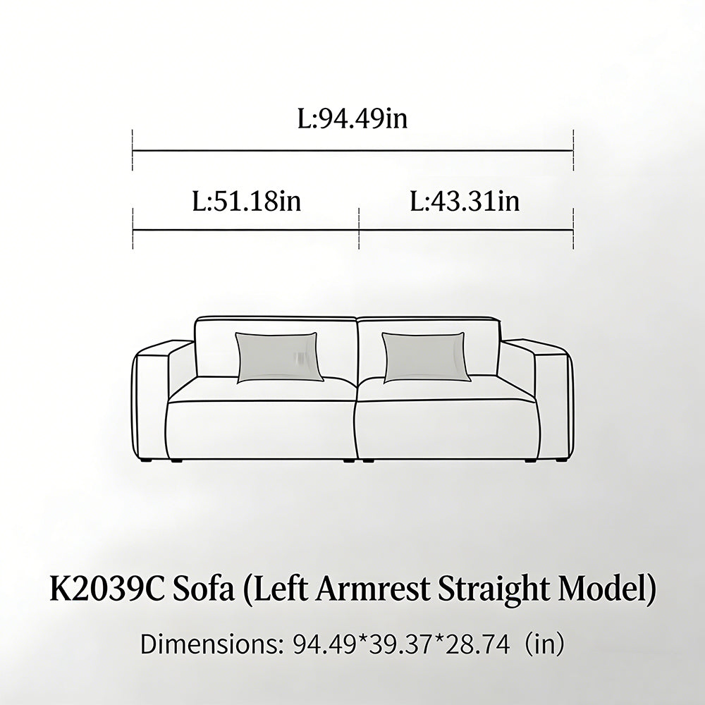Modern Modular Washable Fabric Sectional Sofa