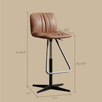 Load image into Gallery viewer, Modern Adjustable Swivel Bar Stool PU Leather Seat Height Adjustable Counter Stool with Metal Base 1 Piece
