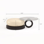 Load image into Gallery viewer, Round Artistic Coffee Table Sculptural Geometry Tiered Design Modern
