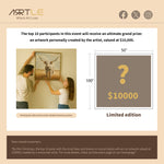 Load image into Gallery viewer, Round Dining Table with Lazy Susa Ceramic Top Gold Metal Base for 4-6 People
