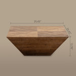Load image into Gallery viewer, 35" Wabi-Sabi Vintage Distressed Square Coffee Table Artistic Rustic
