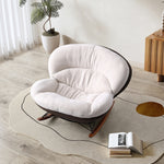 Load image into Gallery viewer, Oversized Plush Rocking Lounge Chair with Curved Wooden Base

