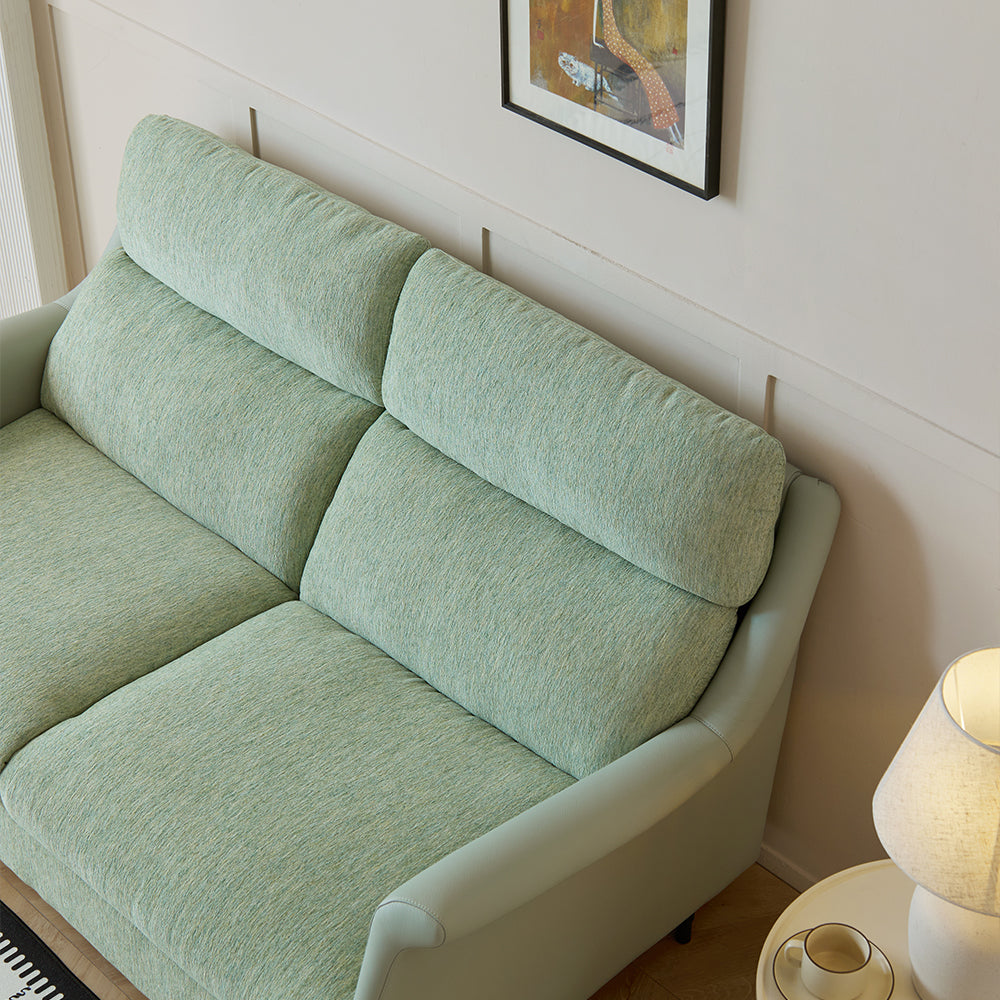 66.9'' Modern Fabric Pull Out Sofa Bed with Mattress Convertible Sleeper Couch with Metal Frame Upholstered Loveseat