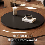 Load image into Gallery viewer, 59" Modern Round Dining Table with Rotating Lazy Susan Walnut Veneer Top Pedestal Base Dining Table
