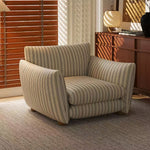 Load image into Gallery viewer, Modern Striped Upholstered Lounge Chair Minimalist Accent Armchair with Curved Arms and Deep Seat

