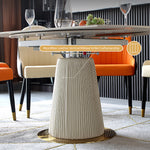 Load image into Gallery viewer, 50.7&quot; Convertible Folding Dining Table Round to Square Expandable Dining Table
