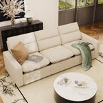 Load image into Gallery viewer, 80.34&#39;&#39;Power Recliner Sofa with USB Ports, Adjustable Backrest &amp; Footrest, High-Density Cushions, Modern Minimalist Living Room Sofa
