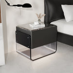 Load image into Gallery viewer, Sleek Smart Nightstand with Acrylic Base and Motion Sensor LED Lighting
