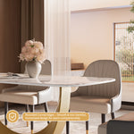 Load image into Gallery viewer, Square Dining Table Contemporary U-Shaped Metal Base Perfect for 4-6 People
