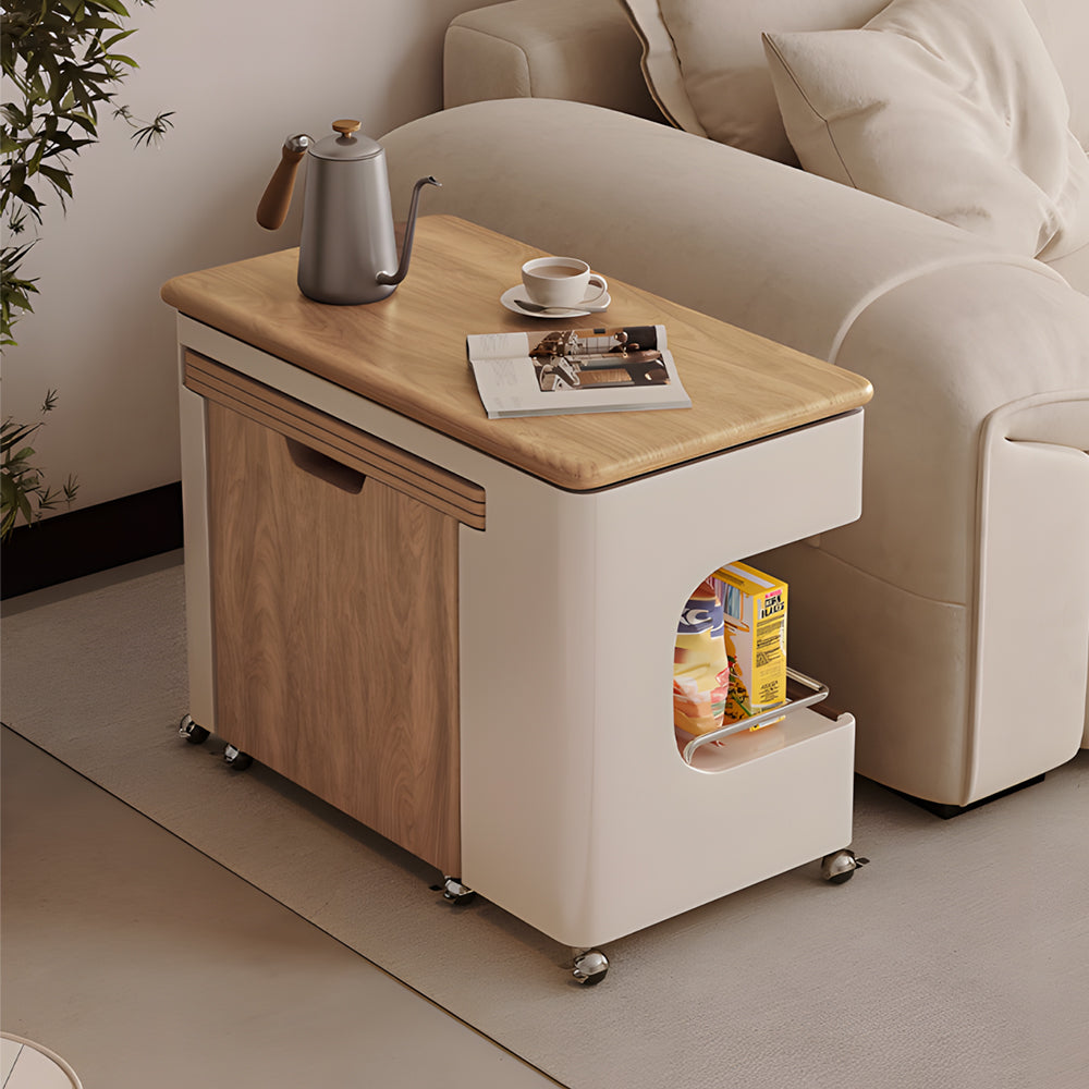 Modern Multi-Functional Coffee Table with Foldable Lift-Top Rotatable & Extendable Design