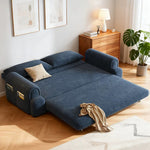 Load image into Gallery viewer, Modern Corduroy Convertible Sofa Bed Pull Out Sleeper Couch with Side Storage Pockets
