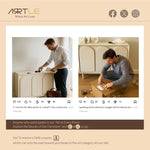 Load image into Gallery viewer, 3-Door Sideboard Cabinet Unique Curved Surface Adjustable Shelves Matte White
