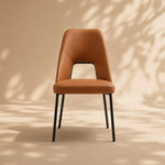 Load image into Gallery viewer, Ergonomic Hollow Back Microfiber Minimalist Kitchen Dining Side Chair 1 Piece
