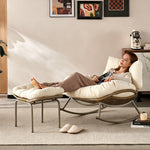Load image into Gallery viewer, Modern Outdoor Rocking Lounge Chair with Cushioned Seat and Woven Base
