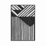 Load image into Gallery viewer, Handmade Textured Wall Art – Black &amp; White Geometric Relief Painting
