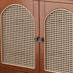 Load image into Gallery viewer, Walnut Sideboard Rattan Arched Doors Ideal Storage Solution for Dining Room and Kitchen
