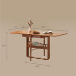 Load image into Gallery viewer, Extendable Dining Table Built-in Storage Rounded Tall Legs
