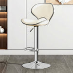 Load image into Gallery viewer, Modern Adjustable Swivel Bar Stool Upholstered Faux Leather Seat Height Adjustable 1 Piece
