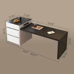 Load image into Gallery viewer, Black &amp; White Extendable Kitchen Island with Storage and Built-In Power Outlets
