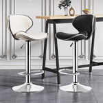 Load image into Gallery viewer, Modern Adjustable Swivel Bar Stool Upholstered Faux Leather Seat Height Adjustable 1 Piece
