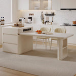 Load image into Gallery viewer, White Multi-Function Expandable Kitchen Island with Storage &amp; Built-In Outlets
