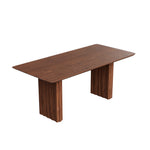Load image into Gallery viewer, 62.4″/70.2″ Rectangular Wooden Dining Table Modern Minimalist Design Sculpted Legs
