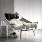 Load image into Gallery viewer, Modern Lounge Chair with Wool Throw and Leather Head Pillow
