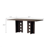 Load image into Gallery viewer, Rectangular Dining Table Solid Wood Walnut Veneer Base Scratch Resistant Sintered Stone Top Modern Elegant Design
