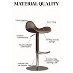 Load image into Gallery viewer, 1-Piece Modern Adjustable Swivel Bar Stool with Faux Leather Seat Chrome Base
