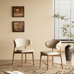 Load image into Gallery viewer, 2PCS Dining Chair Modern Ash Wood Frame Curved Backrest
