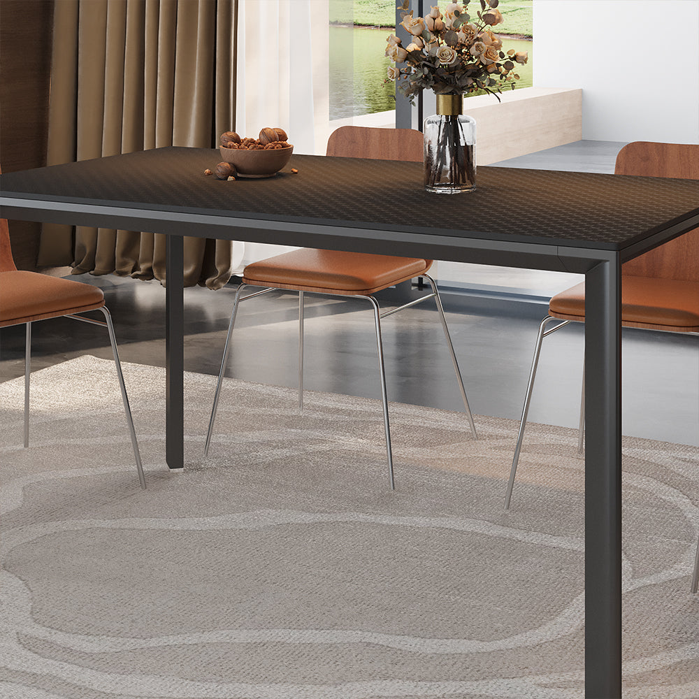 54.6''/ 62.4'' Dining Table Modern Style Elegant Design Spacious Surface for Dining and Gathering