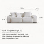 Load image into Gallery viewer, Modern Modular Sectional Sofa Removable Washable Cover Cream Upholstery Minimalist Low Profile Design
