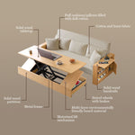 Load image into Gallery viewer, Modern Multifunctional Sofa Bed with Electric Lift Coffee Table &amp; Storage
