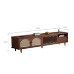 Load image into Gallery viewer, TV Stand &amp; Coffee Table Set with Cane Drawers Mid-Century Modern Style Spacious Storage Elegant Design
