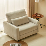 Load image into Gallery viewer, 41.3'' Modern Single Sofa Bed with Mattress Fabric Pull Out Sleeper Chair Convertible Armchair with Metal Frame

